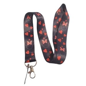 New Disney Minnie Mouse Hearts Pins Lanyard Kids Adults Disney Parks